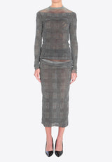 Jean Paul Gaultier Prince of Wales Body Shadow Top Gray W-TO363-M007P-087930
