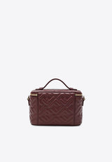 Fendi Embossed FF Logo Vanity Bag Burgundy 8BS108AAJD/S_FENDI-F0YPU