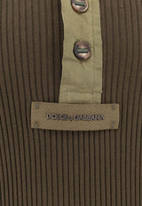 Dolce & Gabbana Ribbed Logo Sweater Gray G8TF3THU7WRN0269_GRIGIO FANGO SCURISS_40005331