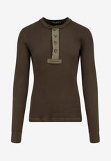 Dolce & Gabbana Ribbed Logo Sweater Gray G8TF3THU7WRN0269_GRIGIO FANGO SCURISS_40005331