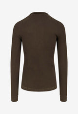 Dolce & Gabbana Ribbed Logo Sweater Gray G8TF3THU7WRN0269_GRIGIO FANGO SCURISS_40005331