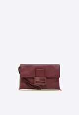 Fendi Mamma Baguette Nappa Leather Pouch Bag Burgundy 8M0538ABVE/S_FENDI-F0YPU