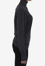 Burberry Wool High-Neck Sweater Gray 8095113--A1391
