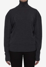 Burberry Wool High-Neck Sweater Gray 8095113--A1391