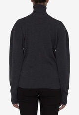 Burberry Wool High-Neck Sweater Gray 8095113--A1391