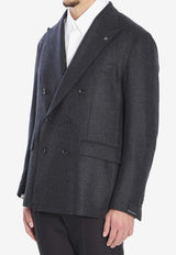 Tagliatore Double-Breasted Wool Blazer Gray 1SNY10B-440007-S3233
