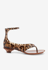 Chloé Animal Print Jelly Thong Sandals Brown CH26U09VYF296_Blackbrown_41114802