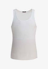 Tom Ford Logo Embroidered Tank Top White T4D101210100_f3095e22-ae7d-4a3f-98df-af9d1c25be44