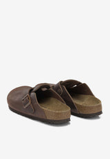 Birkenstock Boston Oiled Leather Slides Brown 860133DHABANA_0540485a-b670-4822-9330-dcba00fde7d4
