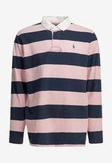 Polo Ralph Lauren Striped Polo T-shirt Pink 710717116501CARMEL PINK_060961c6-ad7b-4119-84f1-eba16d535c7f