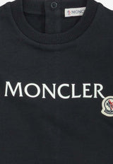 Moncler Kids Babies Logo Embroidered Onesie Navy 8L00004-89B9Y778_0b1c4533-161d-42cb-b7d2-ee5cc91463f5