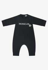 Moncler Kids Babies Logo Embroidered Onesie Navy 8L00004-89B9Y778_0b1c4533-161d-42cb-b7d2-ee5cc91463f5