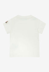 Moncler Kids Babies Logo Embroidered T-shirt White 8C00010-B89AUM034_1cdf9aa5-d25e-4468-b64e-17f7fc099af3