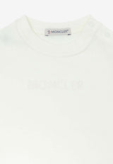 Moncler Kids Babies Logo Embroidered T-shirt White 8C00010-B89AUM034_1cdf9aa5-d25e-4468-b64e-17f7fc099af3