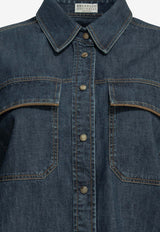 Brunello Cucinelli Denim Buttoned Shirt Blue MH192RB526C9562_1a92a995-bf16-4cf7-b956-f805460c60d1