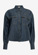 Brunello Cucinelli Denim Buttoned Shirt Blue MH192RB526C9562_1a92a995-bf16-4cf7-b956-f805460c60d1