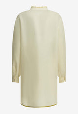 Valentino Embroidered Chemisier Mini Dress Cream 8B3VAJS59M4AM0_2092474b-9b85-41d8-b330-bebf6e4fe3d3