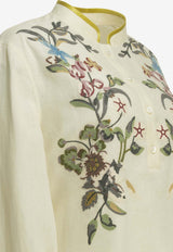 Valentino Embroidered Chemisier Mini Dress Cream 8B3VAJS59M4AM0_2092474b-9b85-41d8-b330-bebf6e4fe3d3