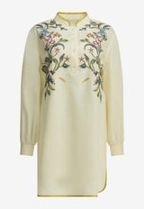 Valentino Embroidered Chemisier Mini Dress Cream 8B3VAJS59M4AM0_2092474b-9b85-41d8-b330-bebf6e4fe3d3