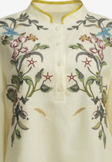Valentino Embroidered Chemisier Mini Dress Cream 8B3VAJS59M4AM0_2092474b-9b85-41d8-b330-bebf6e4fe3d3