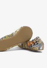 Ferragamo Fou Printed Satin Bow Ballet Flats Multicolor 0791461_31b4723c-367a-48e7-9b21-3a39cda7c7dd