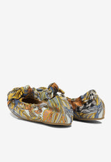 Ferragamo Fou Printed Satin Bow Ballet Flats Multicolor 0791461_31b4723c-367a-48e7-9b21-3a39cda7c7dd