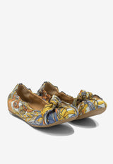Ferragamo Fou Printed Satin Bow Ballet Flats Multicolor 0791461_31b4723c-367a-48e7-9b21-3a39cda7c7dd