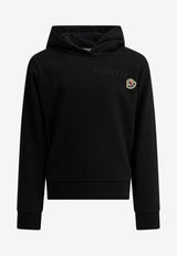 Moncler Kids Boys Logo Patch Hooded Sweatshirt Black 8G00011-K89AKM999_3524cc18-8495-4b04-b5e2-f6b148255a83