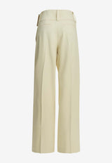 Sportmax Soblo Straight-Leg Tailored Pants White 2612131073650SPSOBLO006_2e317e8d-e0a8-4e11-9888-1b9c6b6ad6df