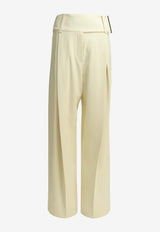 Sportmax Soblo Straight-Leg Tailored Pants White 2612131073650SPSOBLO006_2e317e8d-e0a8-4e11-9888-1b9c6b6ad6df