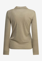 Max Mara Flash Silk-Blend Buttoned Cardigan Beige 2611341029600MXPFLASH001_216245db-00bd-4265-b1c2-ccc31c1a31ef