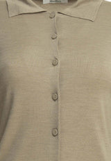 Max Mara Flash Silk-Blend Buttoned Cardigan Beige 2611341029600MXPFLASH001_216245db-00bd-4265-b1c2-ccc31c1a31ef