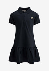 Moncler Kids Girls Logo Patch Polo Dress Blue 8I00014-8496F773_21ba6f82-daeb-4478-bd66-50445b9b2e4e