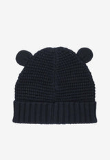 Moncler Kids Boys Teddy Bear Ears Wool Knit Beanie Navy 3B00005-M1131742_579fedcb-fd93-400c-88c5-8c5592289f47