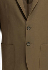 Herno Single-Breasted Linen Blazer Brown GA000207U171472157_5ad38e38-f016-4028-bf03-4e0f73989764
