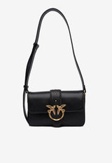 PINKO Small Love Slouchy Leather Crossbody Bag Black 104340A0QOZ99Q_78214