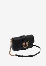 PINKO Small Love Slouchy Leather Crossbody Bag Black 104340A0QOZ99Q_78214