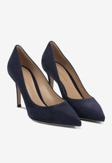 Gianvito Rossi Gianvito 85 Suede Pumps Blue G2458085RICDENI_778f1b7d-ea4a-40f9-bcdd-4302d2db644f