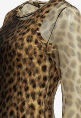 Sportmax Zebu Leopard Print Tulle Top Brown 2612941072600SPXZEBU001_7fc32f46-96fe-4069-94c5-92baabda7ff2