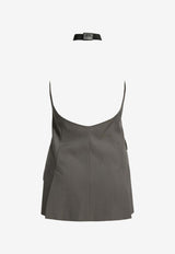 Max Mara Scali Wool Tailored Halter Top Gray 2611281163600MXSCALI006_48df2416-0299-484d-be77-5dab45dbb16a