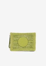 Tory Burch Ella Hand-Crocheted Zip Pouch Green 183254300_76907dce-a9fc-49c0-87cd-24e1ac6fc590