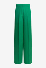 Max Mara Pianoforte Alan Silk Tailored Pants Green 2611131064600MXEPALAN009_6fae06ba-2ae8-4c06-a099-f525aa4afabd