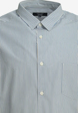 Striped Poplin Layered Shirt