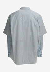 Striped Poplin Layered Shirt