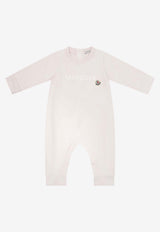 Moncler Kids Babies Logo Embroidered Onesie Pink 8L00004-89B9Y503_5d22a5ab-4534-4a35-9a12-fe272d837b30