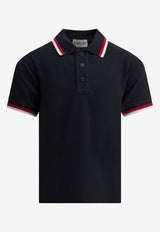 Moncler Kids Boys Logo Patch Polo T-shirt Navy 8A00012-8496W778_466e5e5f-0cce-4698-92a5-fca549e830fb