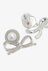 Self-Portrait Crystal-Embellished Bow Earrings Silver SS26-604E-SLSILVER_c74e0d0c-82b6-436a-8a0c-9851ff7952ab
