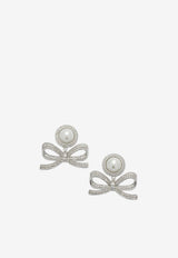 Self-Portrait Crystal-Embellished Bow Earrings Silver SS26-604E-SLSILVER_c74e0d0c-82b6-436a-8a0c-9851ff7952ab