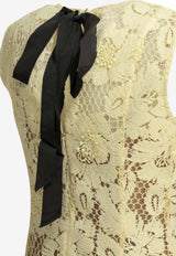 Self-Portrait Floral Lace Flared Midi Dress Yellow SS26-094M-YYELLOW_98ddf150-a680-4342-8d5d-c6a085a60849