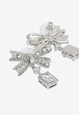 Self-Portrait Crystal-Embellished Bow Earrings Silver SS26-614E-SLSILVER_b4e8d115-5d7d-495a-b779-e1fc7f151c0f